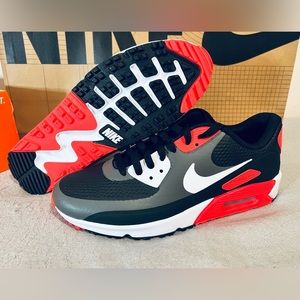 Nike Air Max 90 Golf Black Infrared Size 10.5 NEW W BOX/MISSING LID